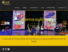 Tablet Screenshot of creamusicayarte.com